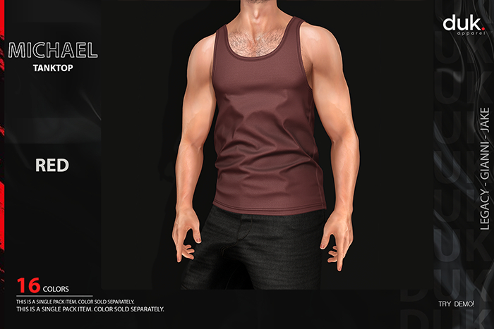 [DUK] - Michael Tanktop  //  - Red - Wear