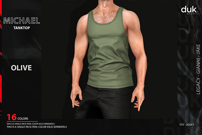 [DUK] - Michael Tanktop //  - Olive - Wear