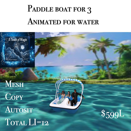paddle boat for 3-box LI=12