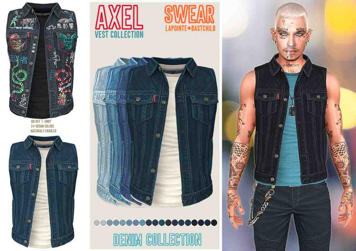 Denim Vest - Axel  