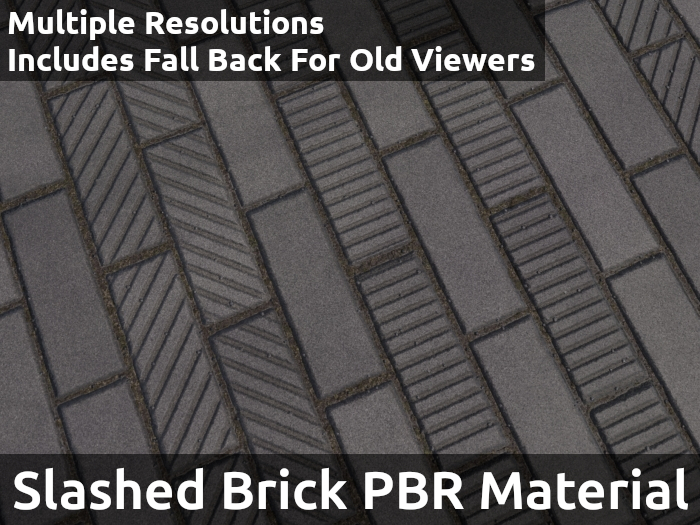 Slashed Bricks Material | PBR and Fall Back