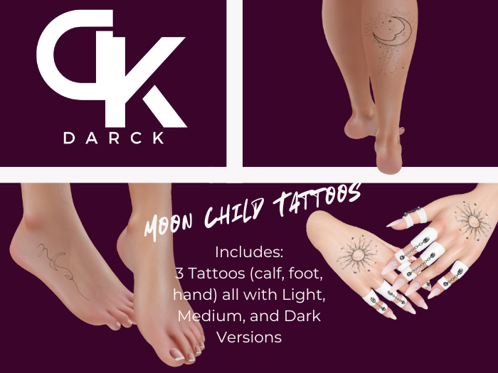 DARCK Moon Child Tattoo Set 