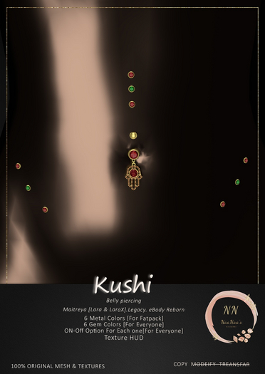 NaaNaa's Kushi Belly piercing Gold 