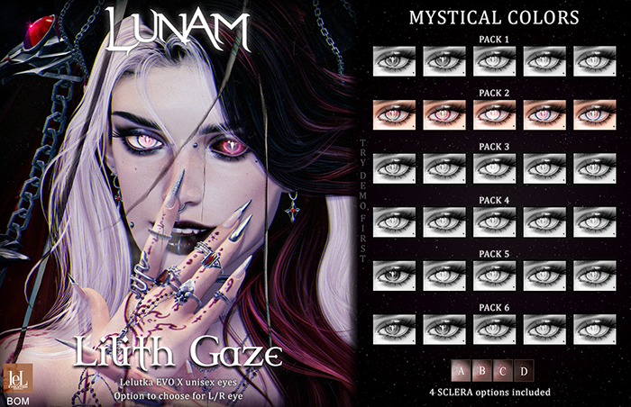 LUNAM ⋅ ⋆☽︎⋅ Lilith Gaze MYSTICAL ⋅☾⋆ ⋅ PACK 2