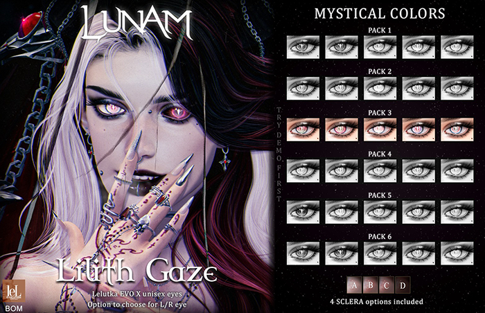 LUNAM ⋅ ⋆☽︎⋅ Lilith Gaze MYSTICAL ⋅☾⋆ ⋅ PACK 3
