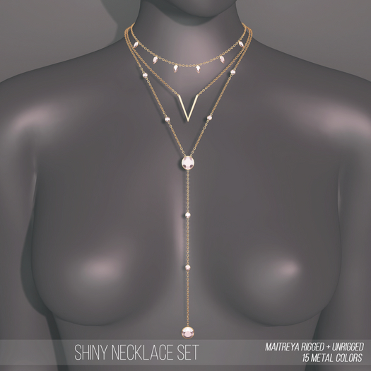 CHAIN - Shiny Necklace Set (Maitreya+Unrigged) (addme)