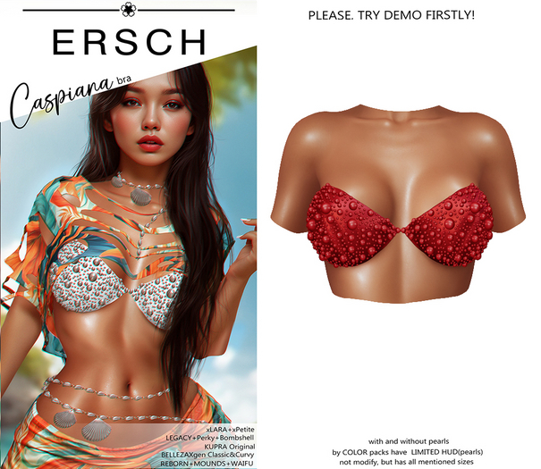 ERSCH - Caspiana bra -red-