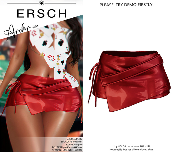 ERSCH - Ardor skirt -red-