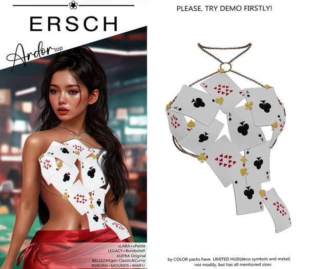 ERSCH - Ardor top -cardsA-