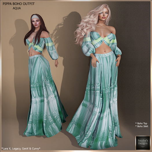 SAS - Pippa Aqua Boho Outfit (LaraX & MB)  