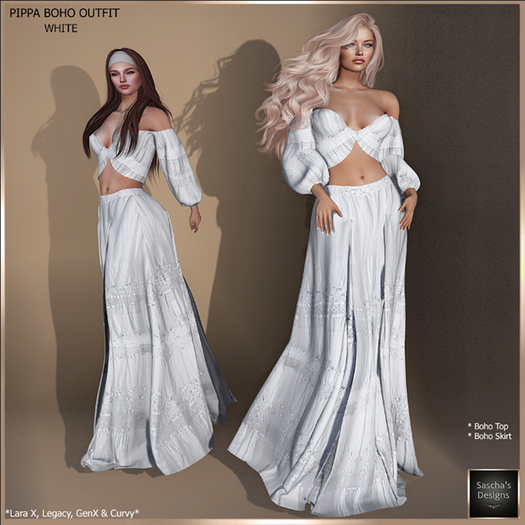 SAS - Pippa White Boho Outfit (LaraX & MB)  