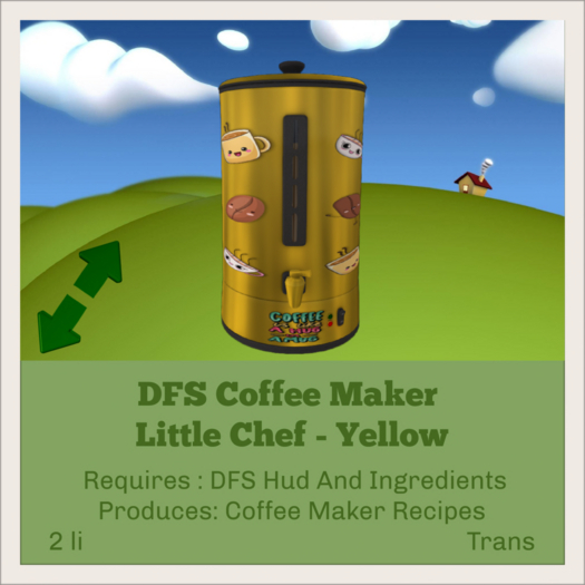 DFS Coffee Maker - Little Chef - Yellow