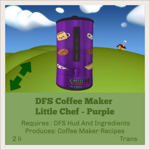 DFS Coffee Maker - Little Chef - Purple
