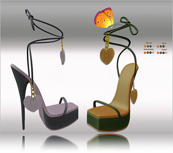 Heels with Straps & Heart  16x Multicolor5 HUD,LaraX,Legacy,Reborn