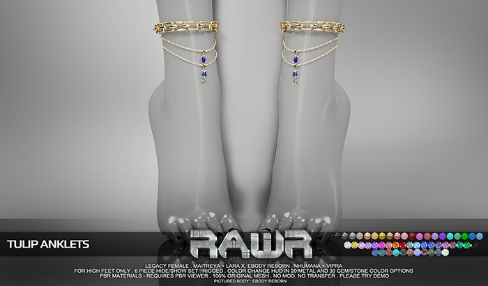 RAWR! Tulip Anklets DEMO (add me)