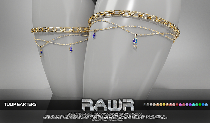 RAWR! Tulip Garters (add me)