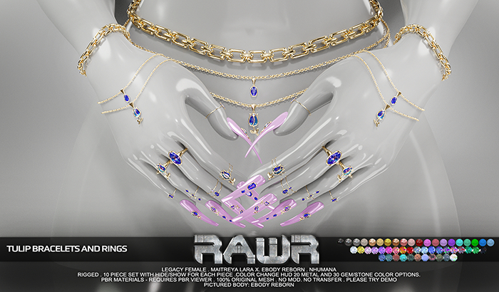 RAWR! Tulip Bracelets and Rings (add me)