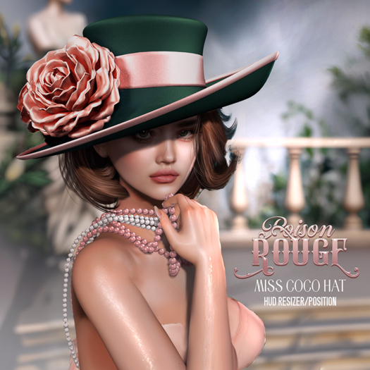 POISON ROUGE Miss Coco Hat Red