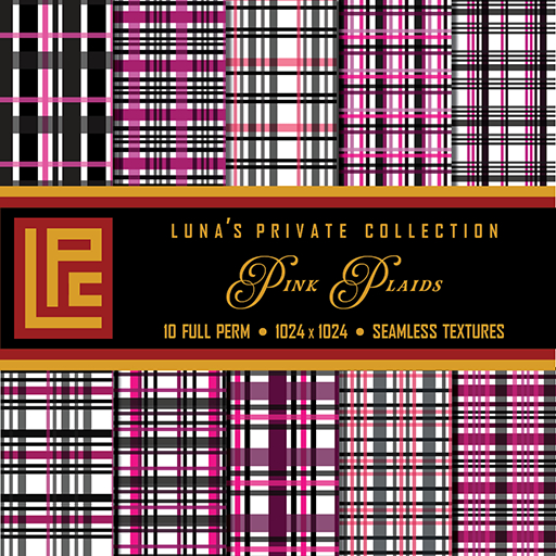 LPC Pink Plaid Full Perm Seamless Textures