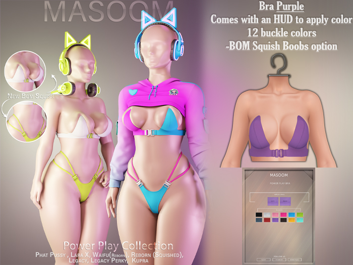 [[ Masoom ]] Power Play Bra - Purple