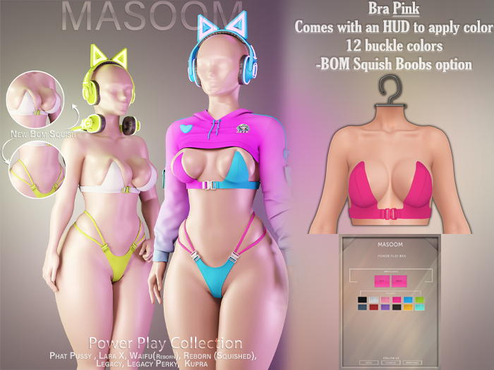 [[ Masoom ]] Power Play Bra - Pink