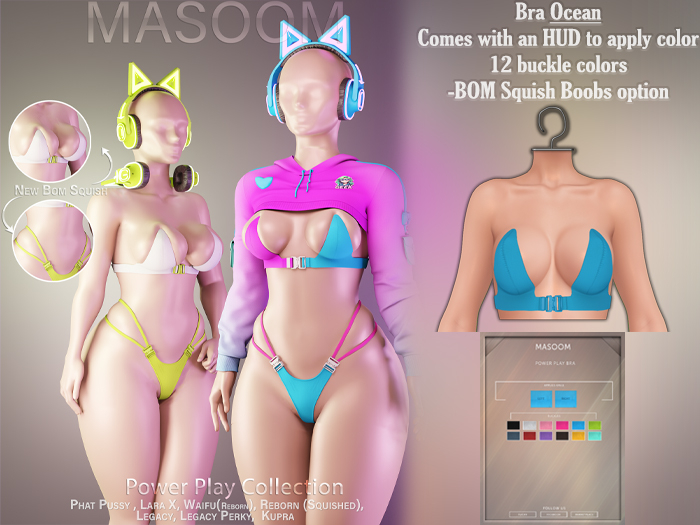 [[ Masoom ]] Power Play Bra - Ocean