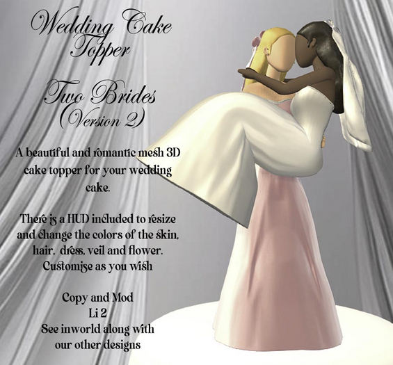 Cake Topper Two Brides 2 