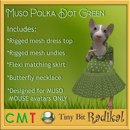 TBMM001 Muso Polka Dot Green