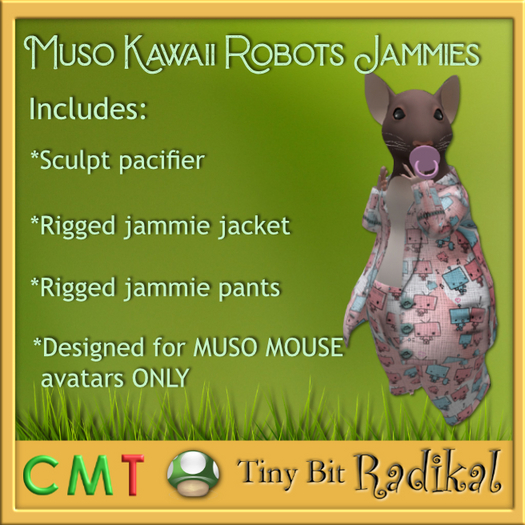 TBMM011 Muso Kawaii Robots Jammies