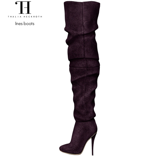 Thalia Heckroth - Ines boots EGGPLANT