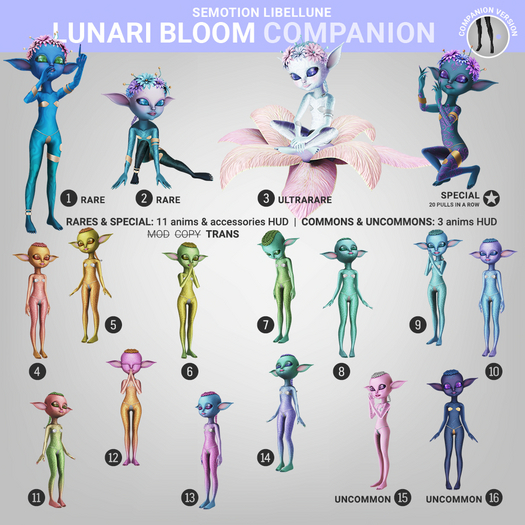 SEmotion Libellune Lunari Bloom Companion COMMON 07