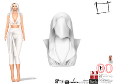 WC1228 Hooded Sleeveless Short Top