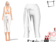 WC1229 Capri Gpysy Pants With Sash Belt
