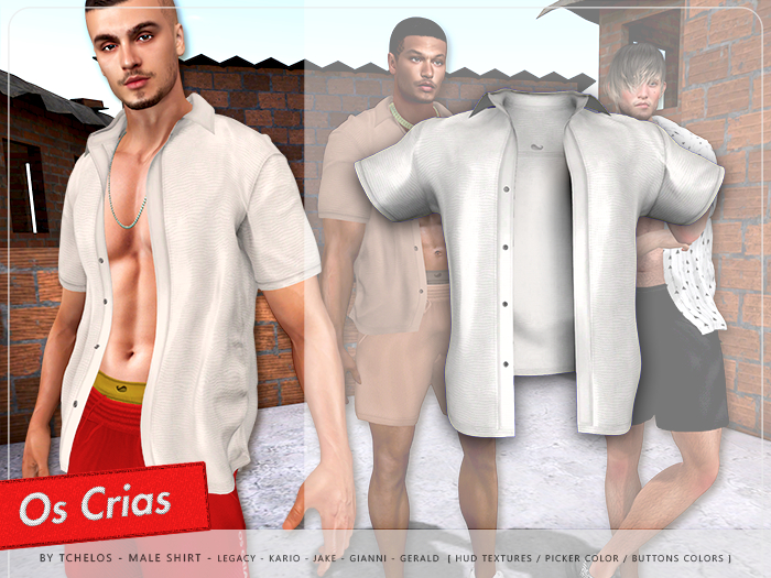 MALE Shirt #1 // White by Tchelo's