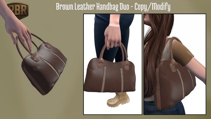 Brown Leather Handbag Duo - Copy/Modify