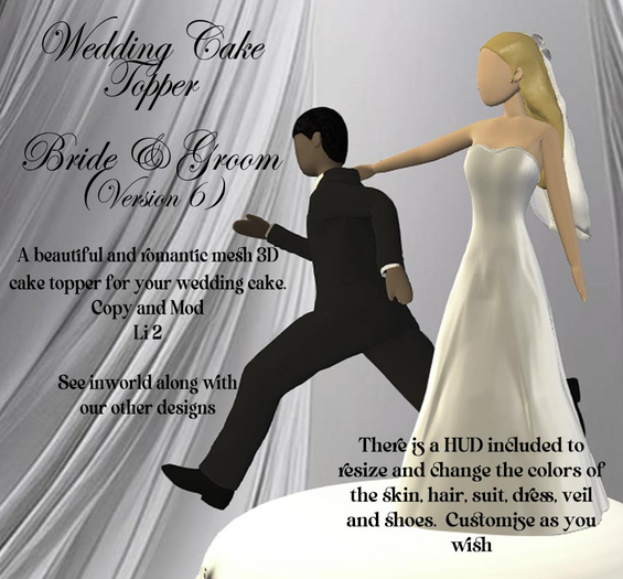 Cake Topper Bride & Groom 6