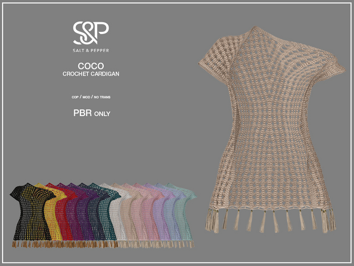 S&P Coco Crochet Cardigan Legacy Perky