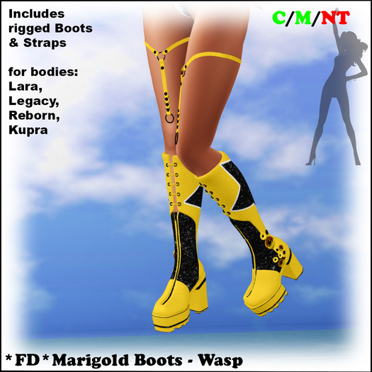*FD* Marigold Boots [Boxed] Wasp
