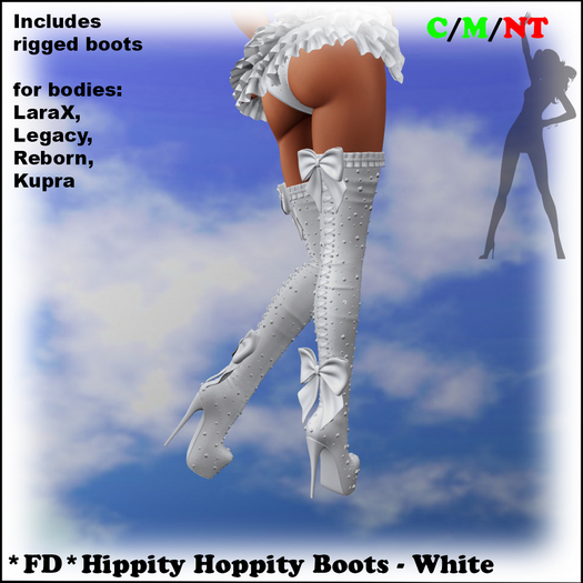 *FD* Hippity Hoppity Boots [Boxed] White