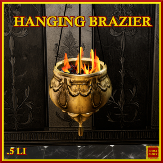 HANGING BRAZIER, .5LI,  C/M. 1LI