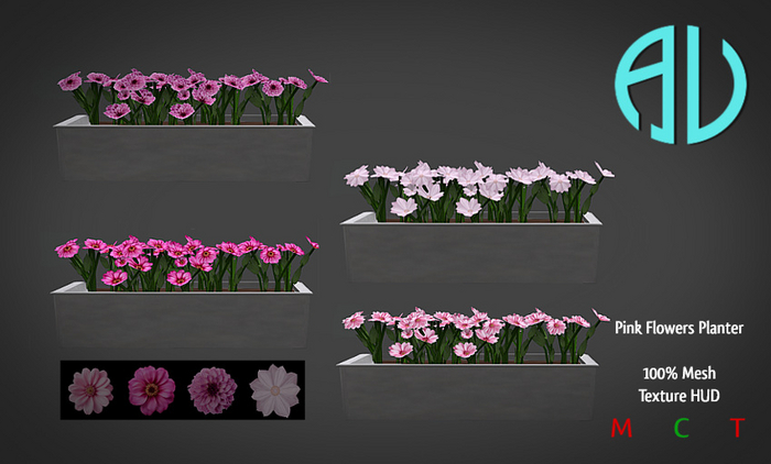 AV - Pink Flowers Planter