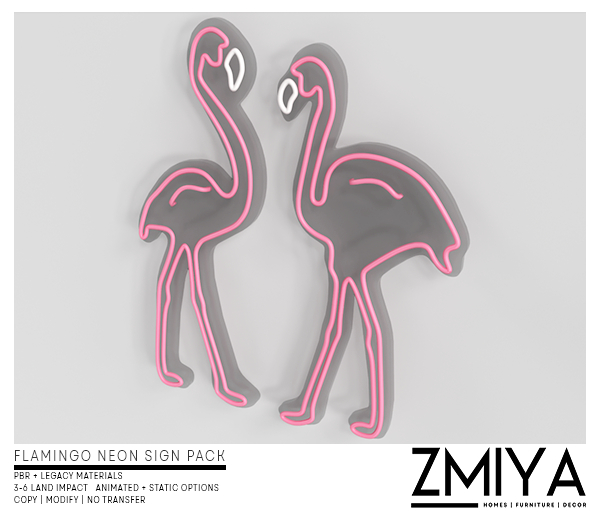 ZMIYA Flamingo Neon Sign
