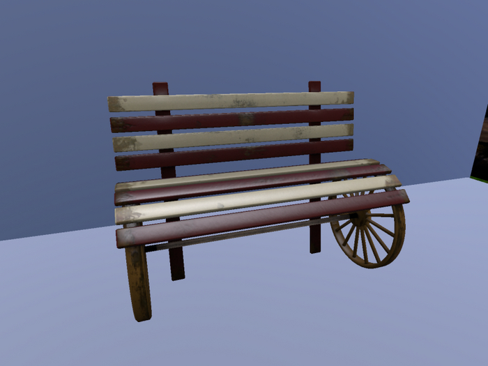 Kei's Old Time Carnival Bench (red)
