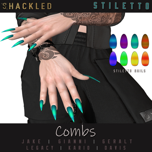 SHACKLED - Combs [Stiletto Nails M]