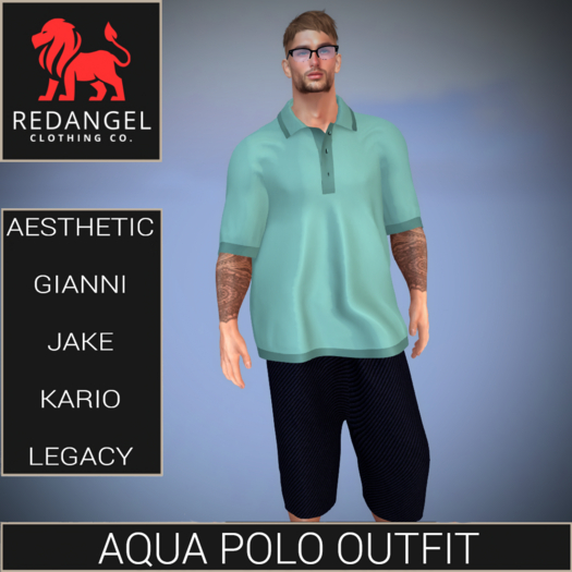 Aqua Polo Outfit