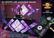 ati: DJ booth with animated visual + DJ deck and back wall panel v.2