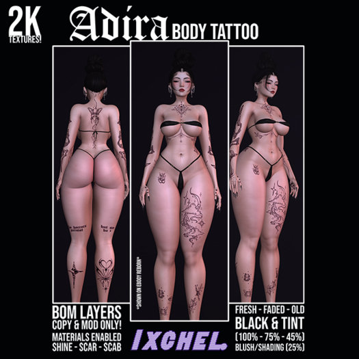 IXCHEL. - Adira Body Tattoo