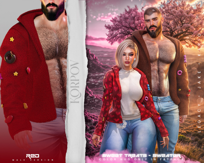 KORPOV:. Sweet Treats Sweater M - Red