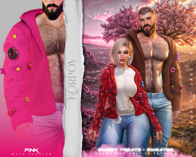 KORPOV:. Sweet Treats Sweater M - Pink