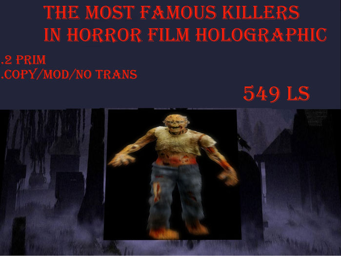The Most Famous Killers in Horror Film Holographic(box)